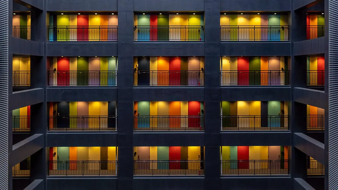 Fachada con balcones
